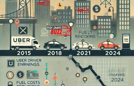 Decline in 40 to 50% Rideshare driver income: 2015-2024